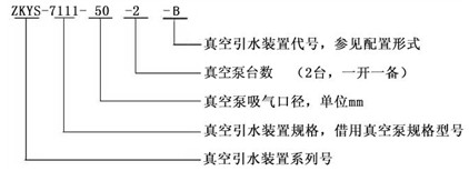 ZKYS系列水泵真空引水装置型号说明